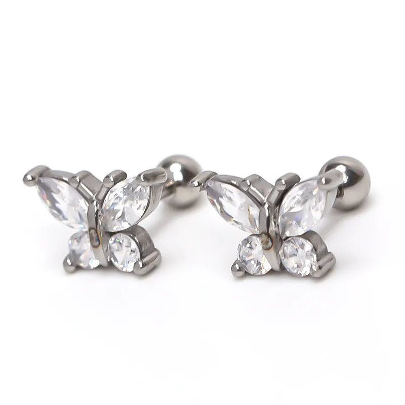 Butterfly Knot Gold Stainless Steel Stud Earrings