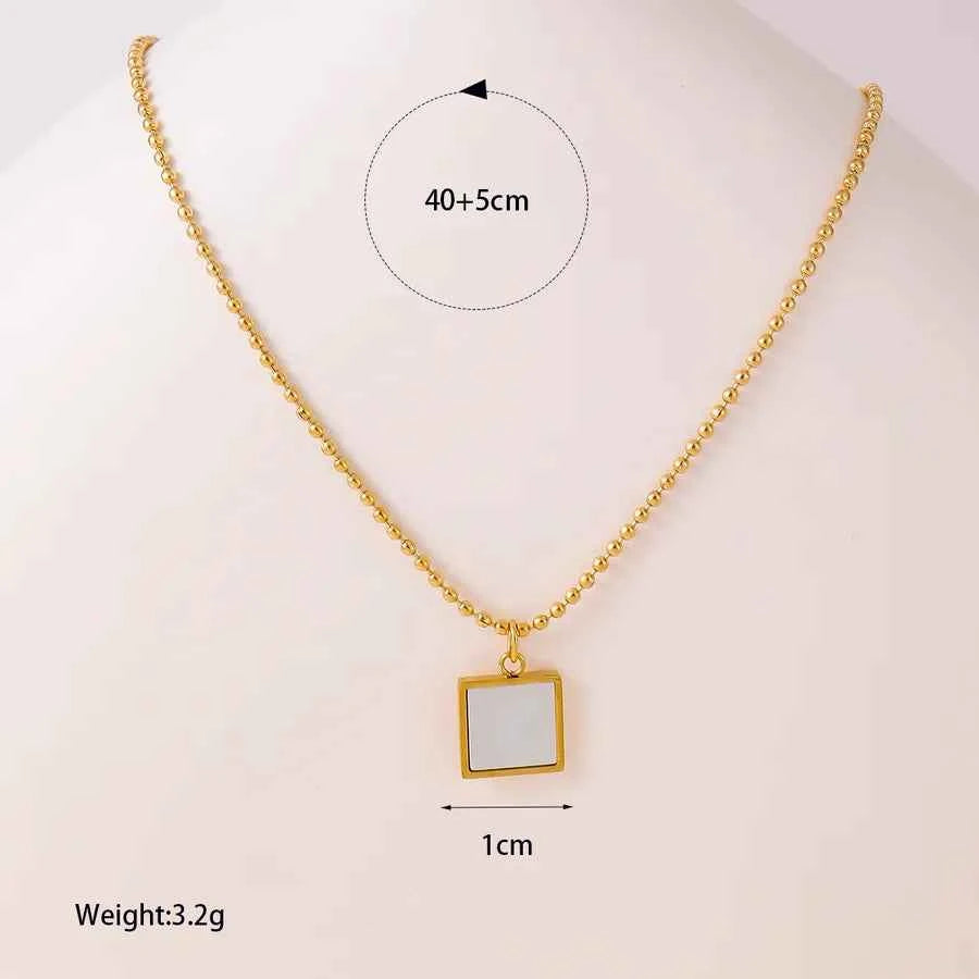 18K Gold Plated Geometric Book Pendant Necklace