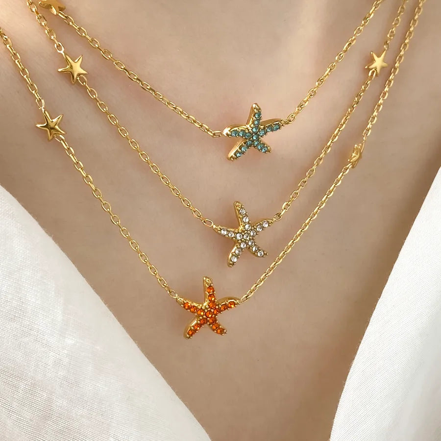 Elegant Gold Plated Titanium Steel Necklace