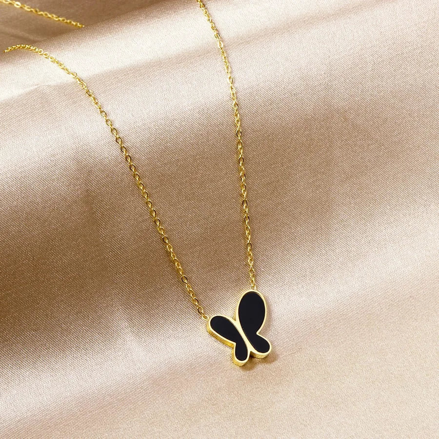 Gold Butterfly Pendant Necklace
