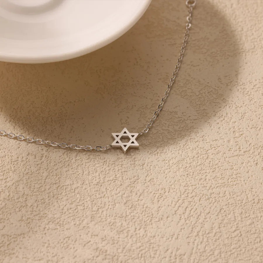 Stainless Steel Star of David Bracelet