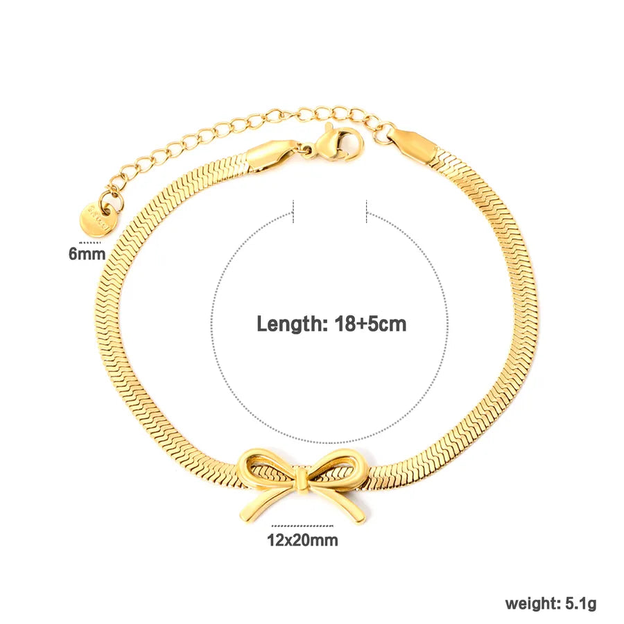 Boho Star & Bow Stainless Steel Bracelet BR287501G