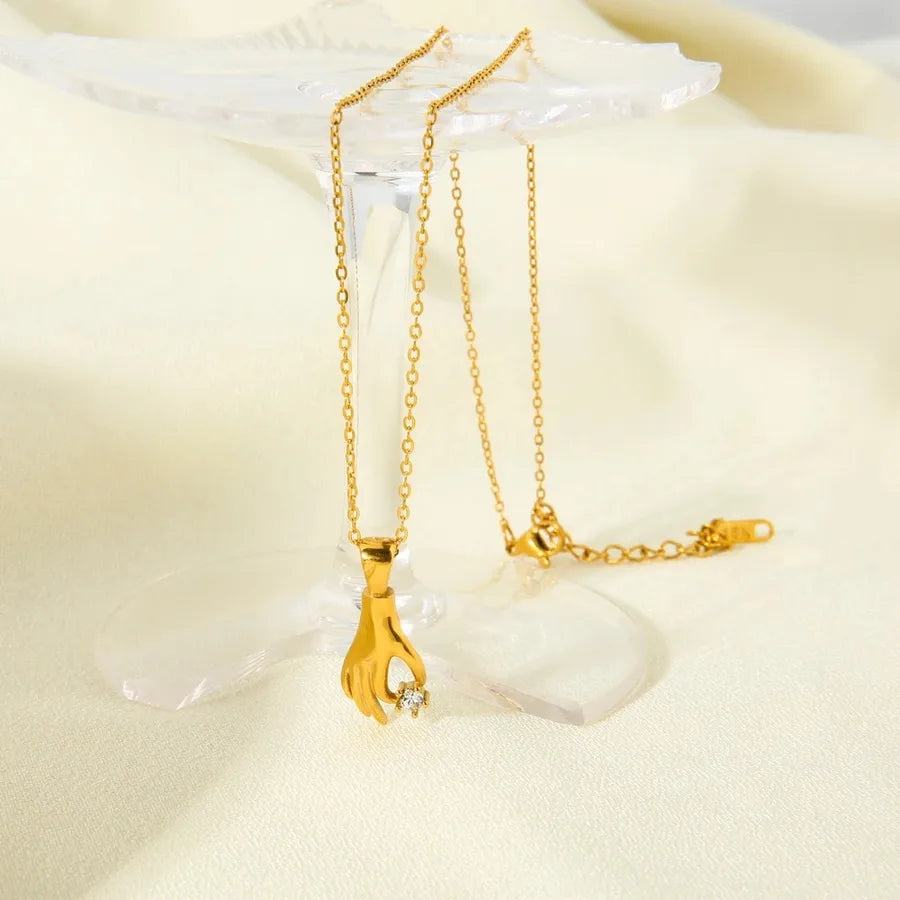 Gold Sun & Moon Pendant Necklace