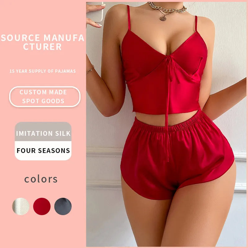 Women's Sexy Summer Pajama Shorts Set