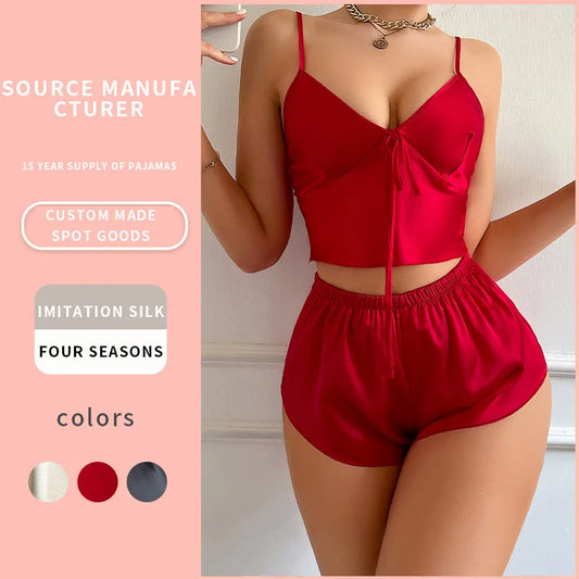 Women's Sexy Summer Pajama Shorts Set
