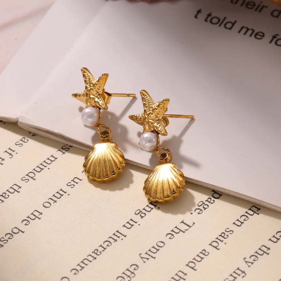 Women's Boho Stainless Steel Clover Earrings