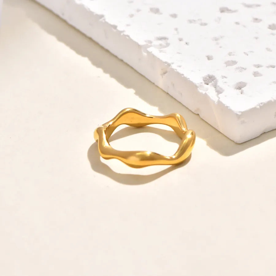 Gold Plated Bow Knot Chain Ring 5773001