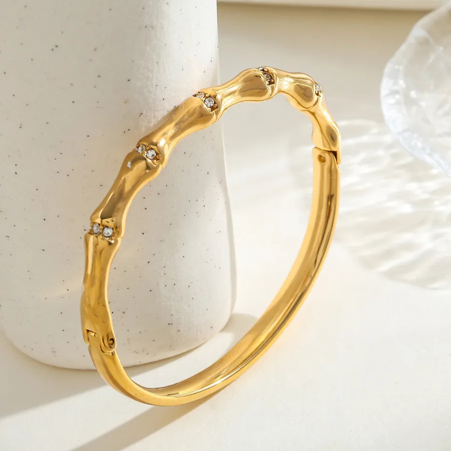 18K Gold Plated Geometric Zircon Bracelet