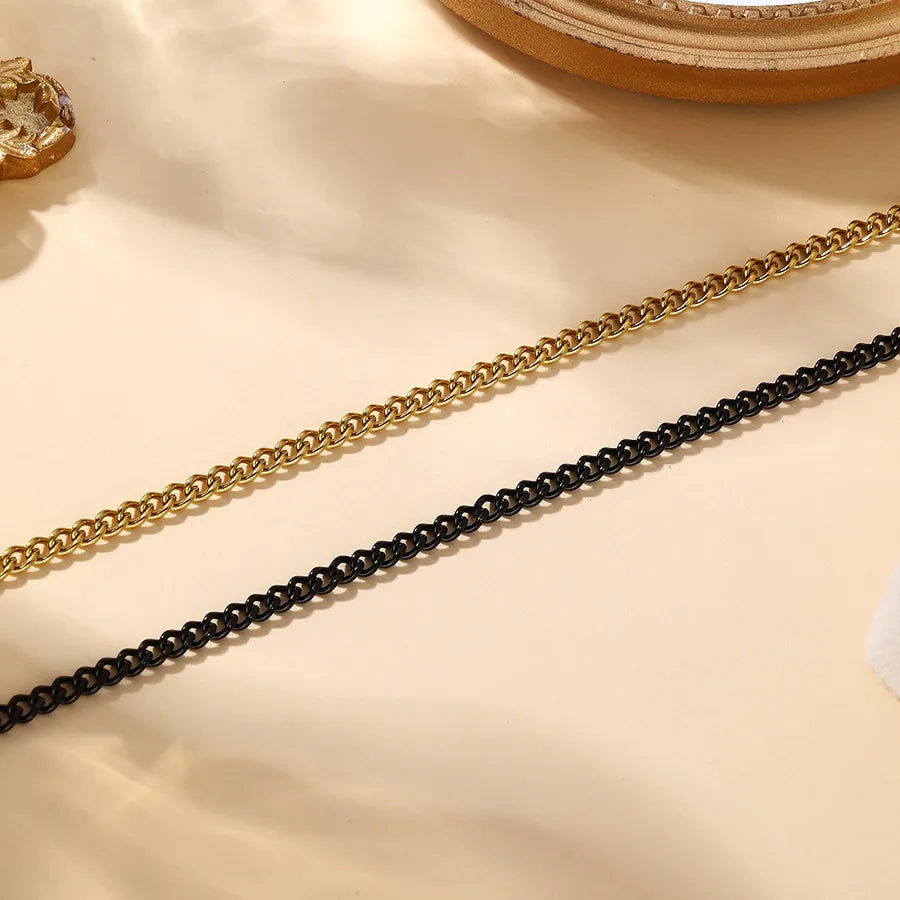 18K Gold Plated Geometric Stainless Steel Chain