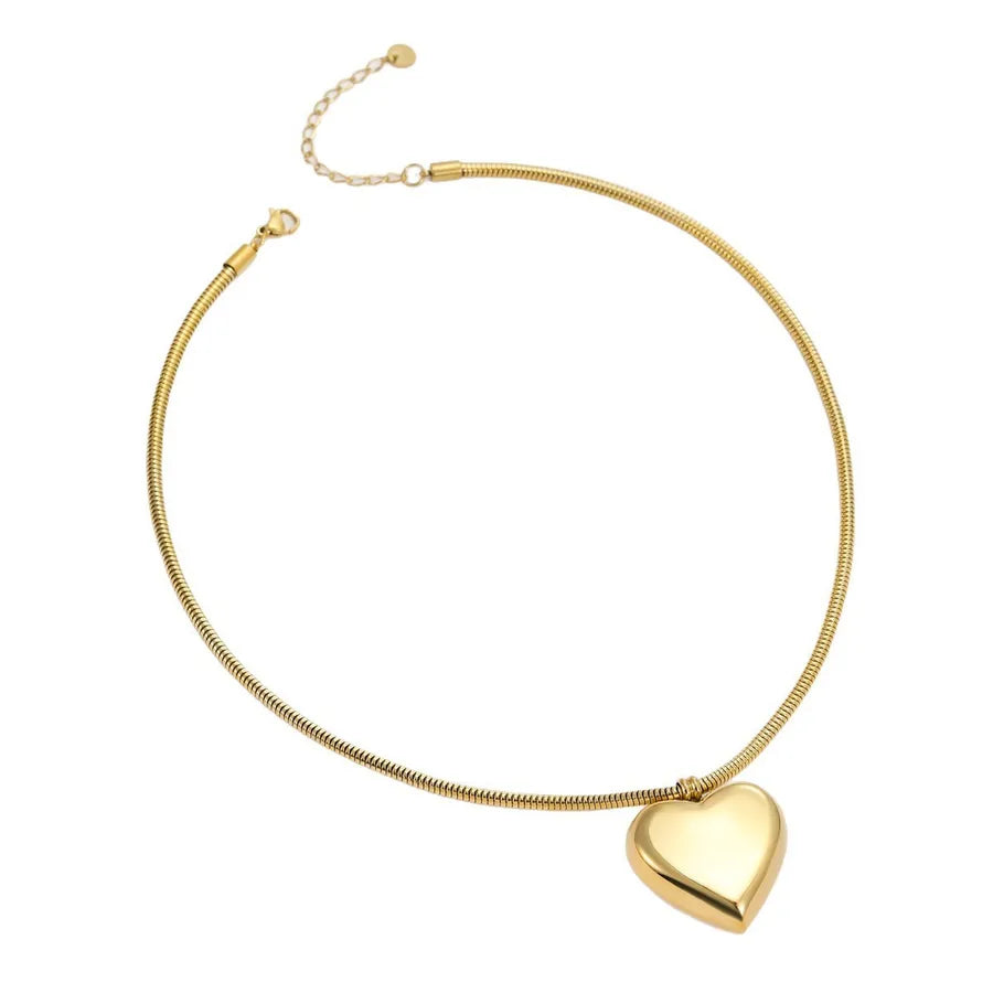 18K Gold Star Pendant Snake Chain Necklace