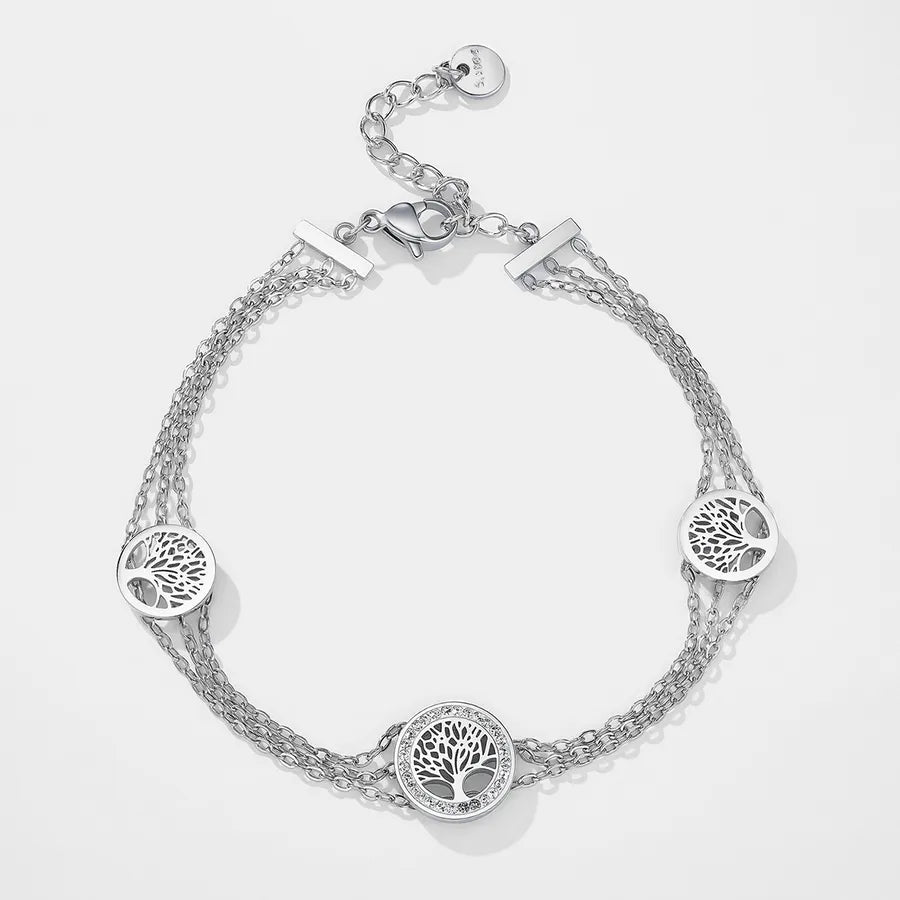 Stainless Steel Tree of Life Bracelet