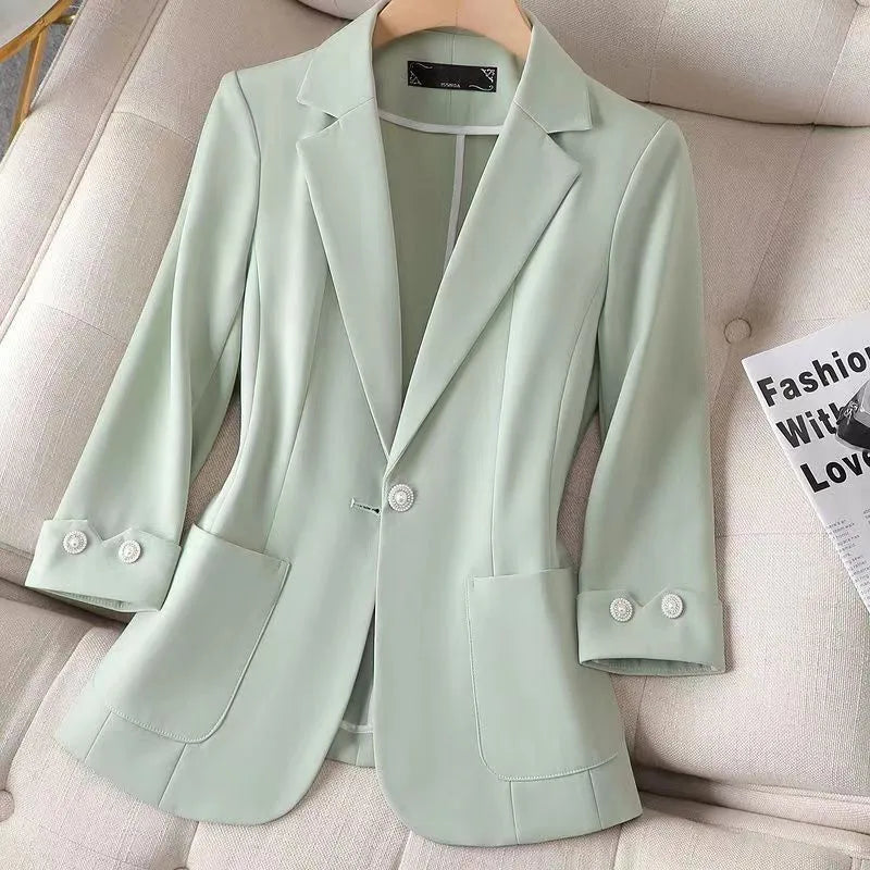 Women's Slim Fit Single Button Blazer