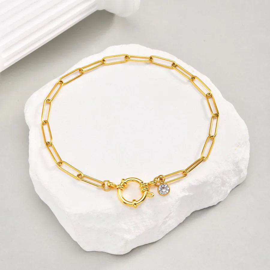 Gold Stainless Steel Anklet for Women