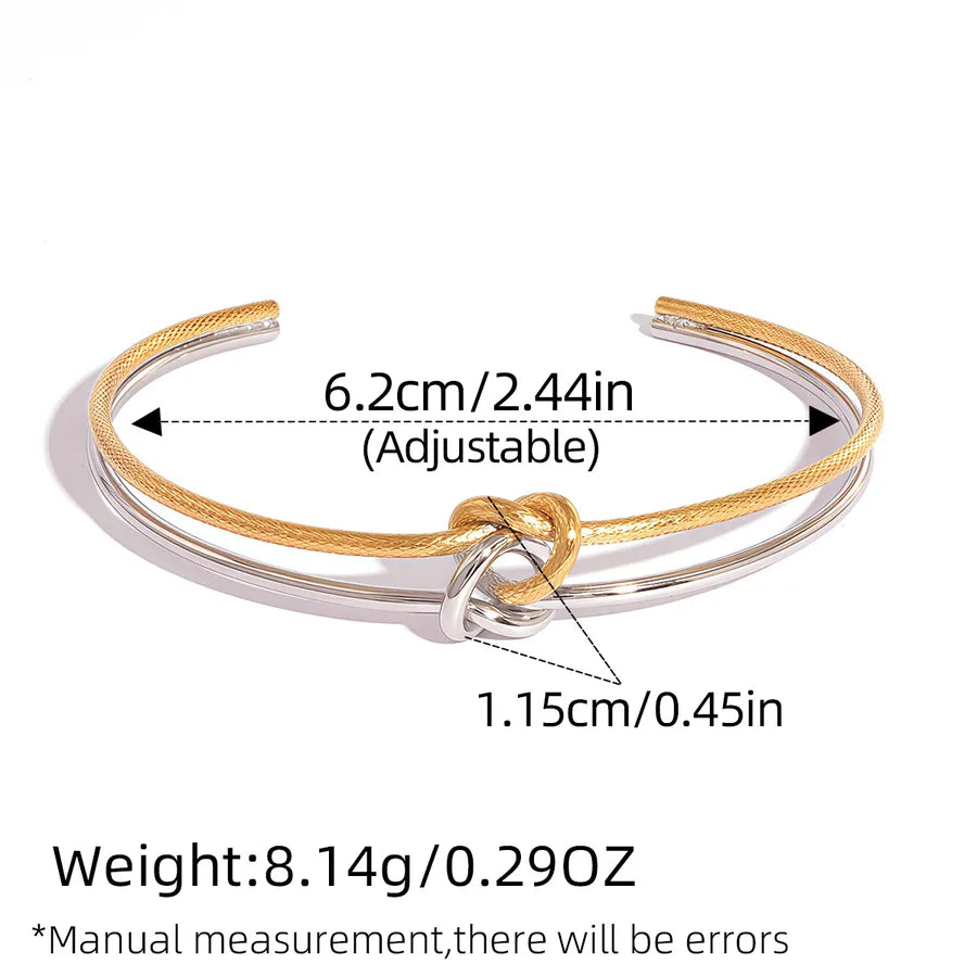 18K Gold Plated Stainless Steel Open Bangle