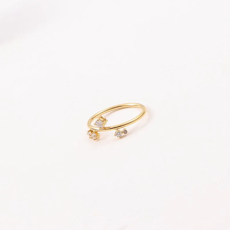 18K Gold Plated Titanium Steel Geometric Ring