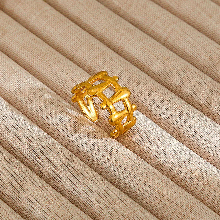 Heart Pattern Stainless Steel Ring 341