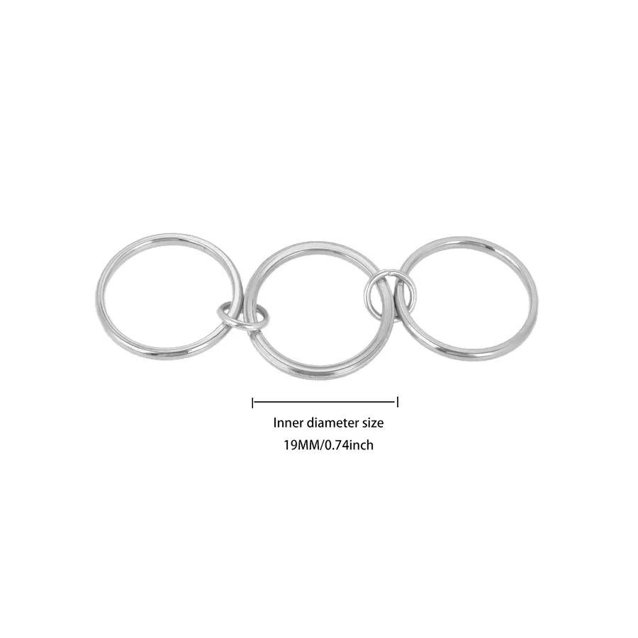 18K Gold Plated Geometric Stainless Steel Ring 9 JZ8203P-9