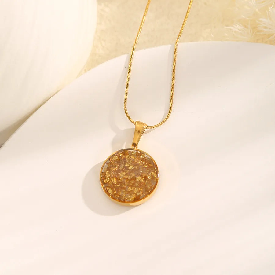 Stainless Steel Geometric Pendant Necklace