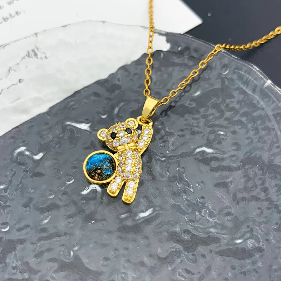 Blue Sky Star Pendant Necklace – Gold Plated XL1378 Little Bear Planet Necklace Gold