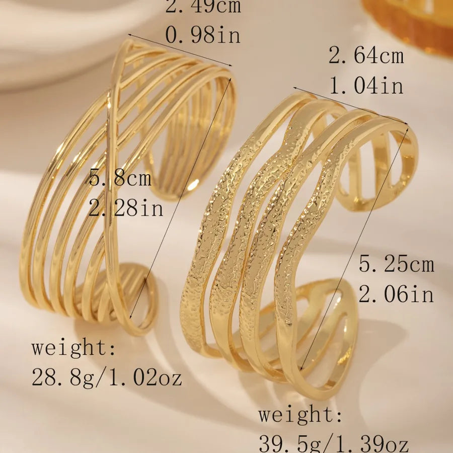 18K Gold Plated Stainless Steel Open Bangle