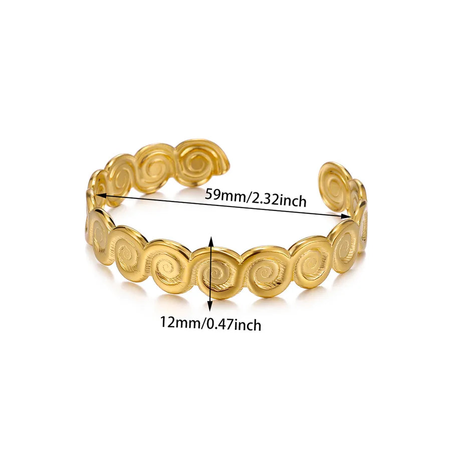 Women's Stainless Steel Open Bangle Bracelet B1925G