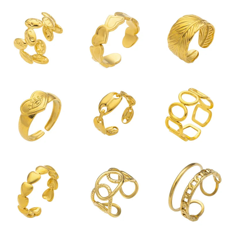 Personalized Titanium Steel Textured Couple Ring