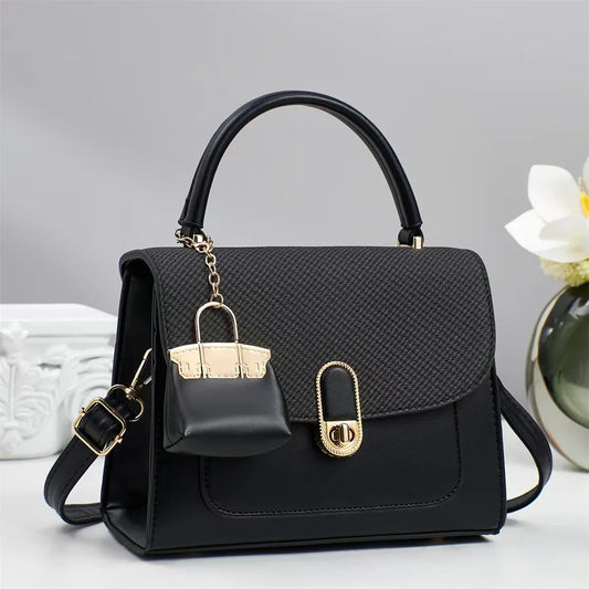 Retro PU Leather Crossbody & Shoulder Bag Set