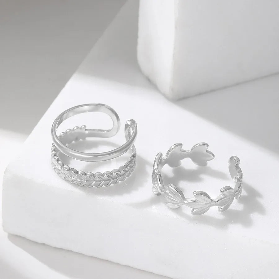 Adjustable Gold Stainless Steel Open Ring Average Size Steel Color 007#