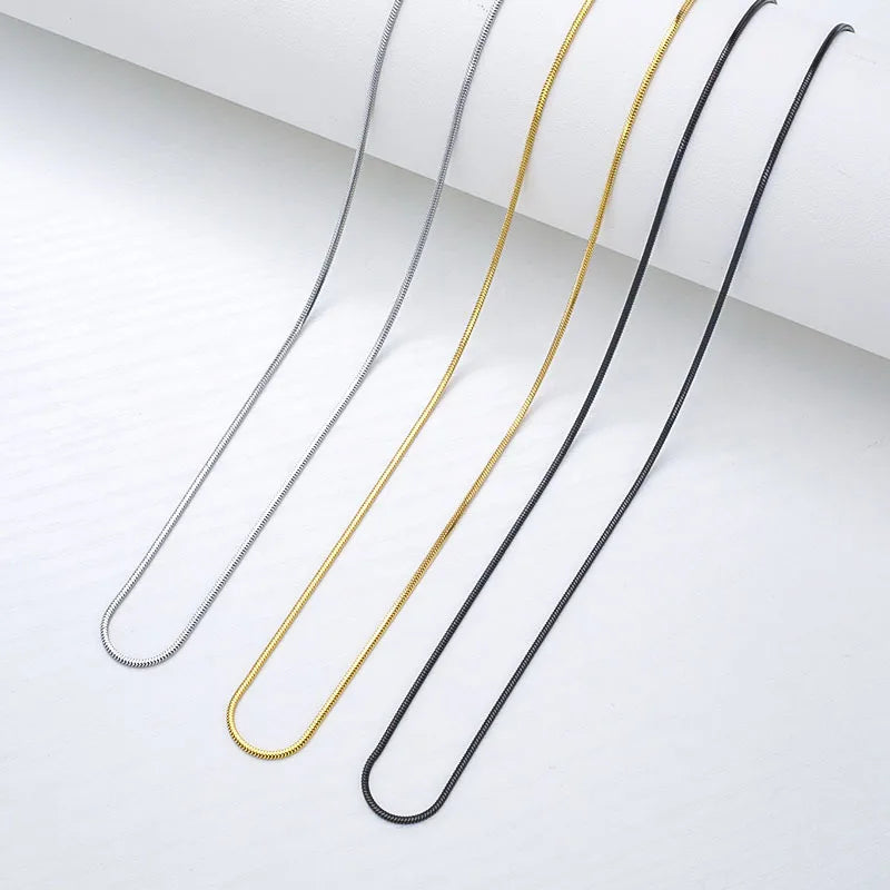 18K Gold Titanium Snake Chain Necklace