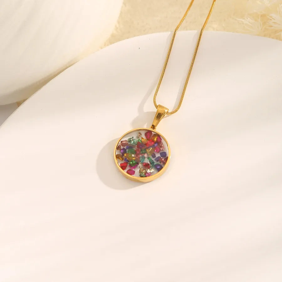 Resin Heart Pendant Necklace for Women