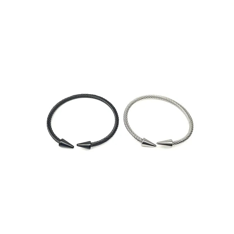 Retro Geometric Stainless Steel Wrap Bracelet