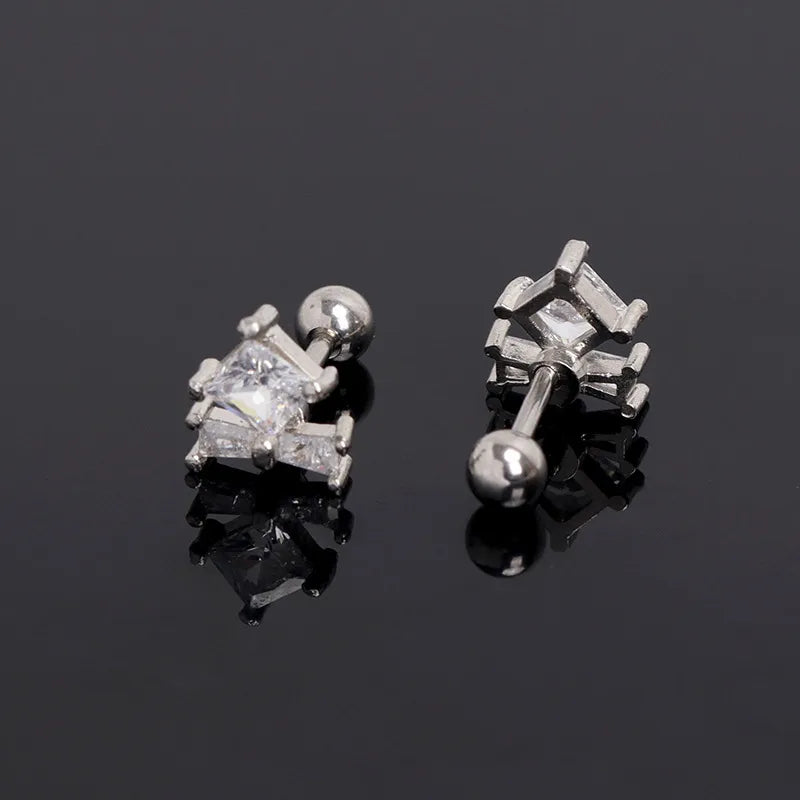 Elegant Gold Square Stud Earrings for Women