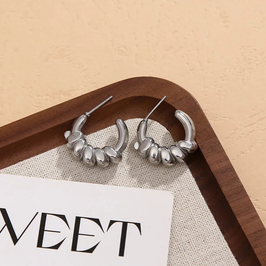 Twisted Titanium Steel Ear Cuff Earrings