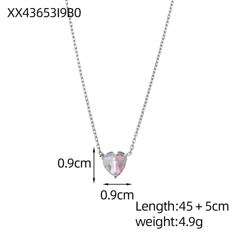 Minimalist Gold Heart Pendant Necklace One Size XX43653I9B0 9*9*1