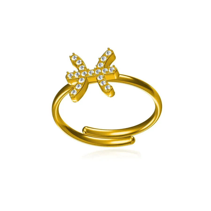 Titanium Zodiac Star Ring for Women