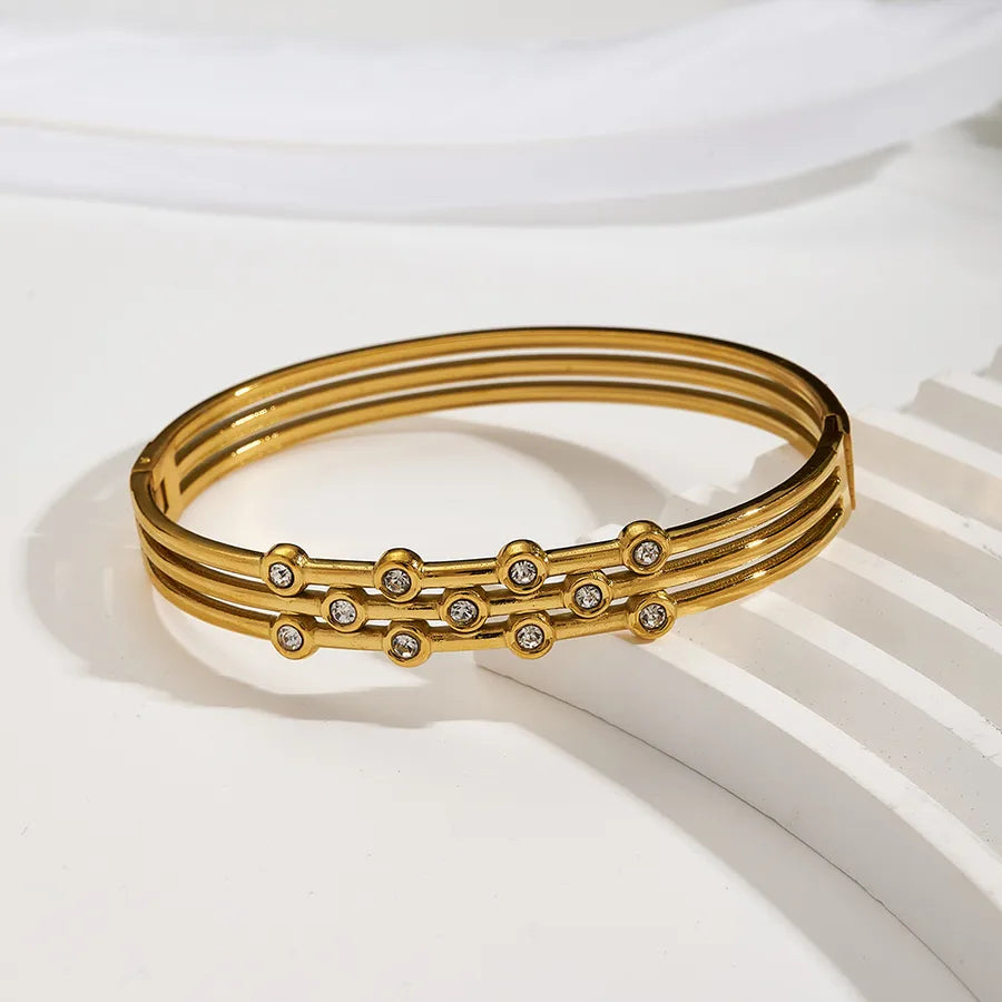 18K Gold PVD Polished Stainless Steel Bangle