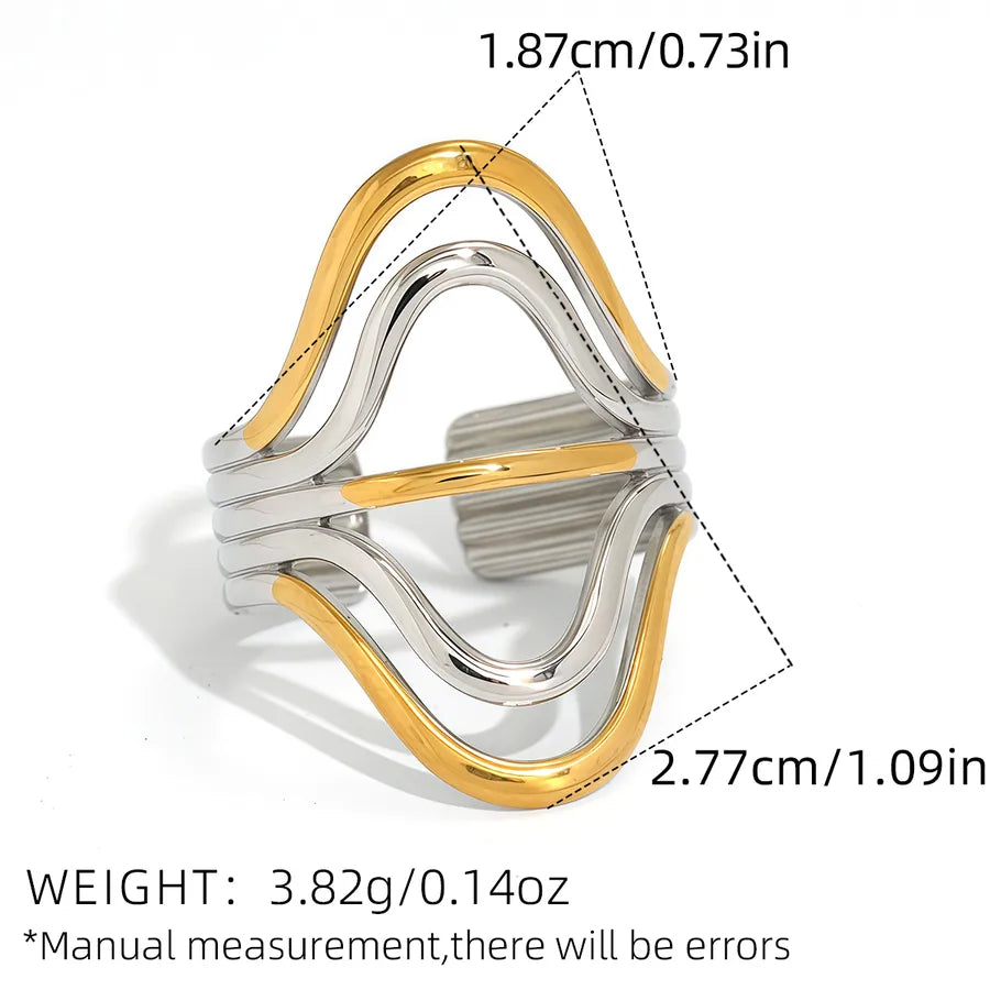 18K Gold Plated Geometric Open Ring