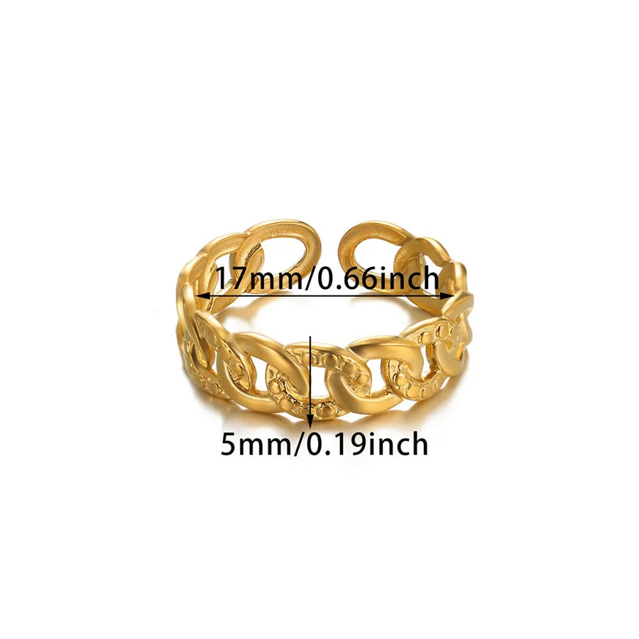 18K Gold Plated Geometric Pearl Ring Average Size 4