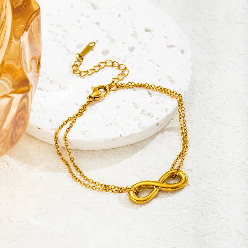 Double Layer Infinity Bracelet – Gold Plated