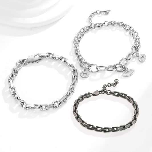 Unisex Titanium Steel Geometric Bracelet