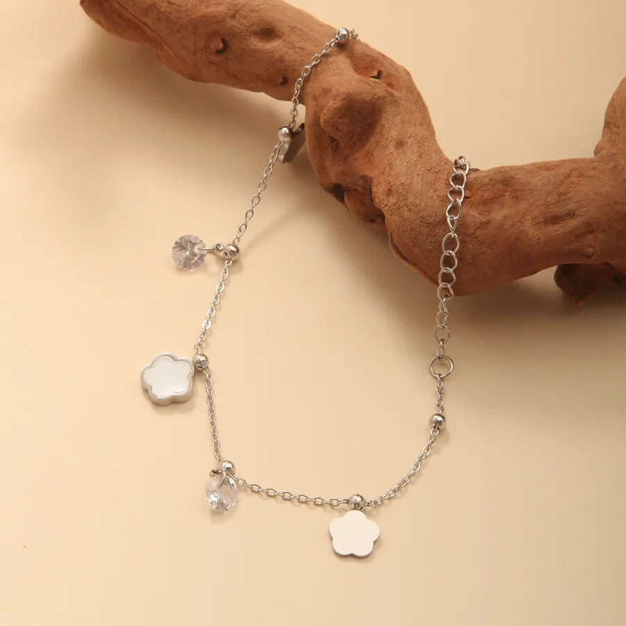 Gold & Silver Clover Bracelet for Women