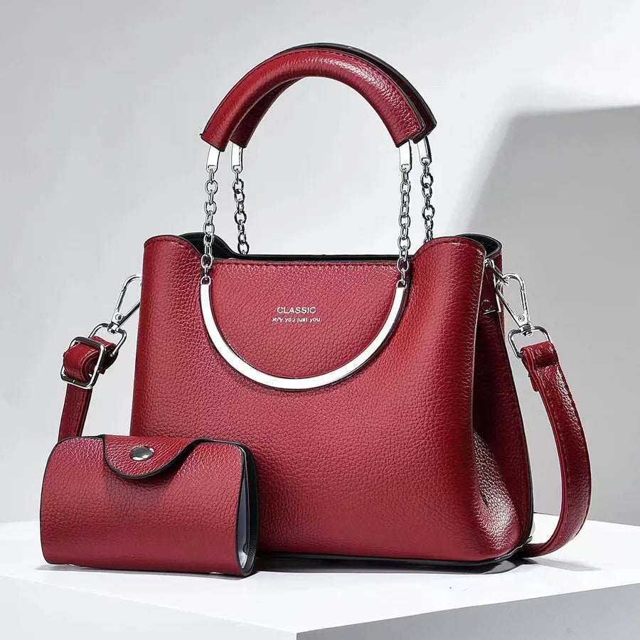 Trendy PU Leather Bucket Shoulder Bag