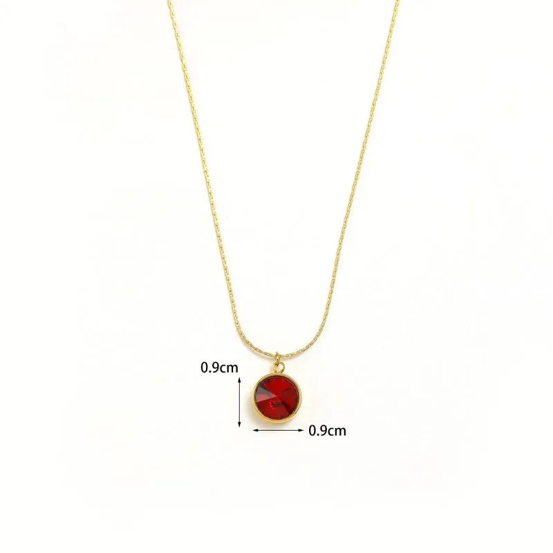 Minimalist Gold-Plated Titanium Necklace One Size ZX46084B3B0 9*9*1