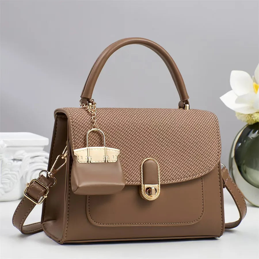 Retro PU Leather Crossbody & Shoulder Bag Set