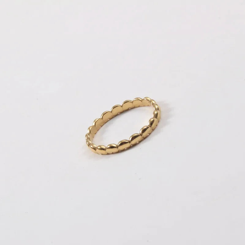 18K Gold Plated Geometric Titanium Steel Ring