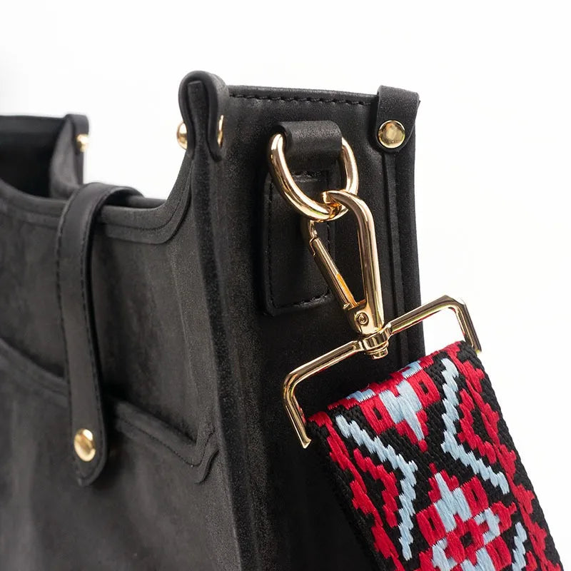 Vintage Faux Leather Square Crossbody Bag - Smiling Maria - Everything For Women