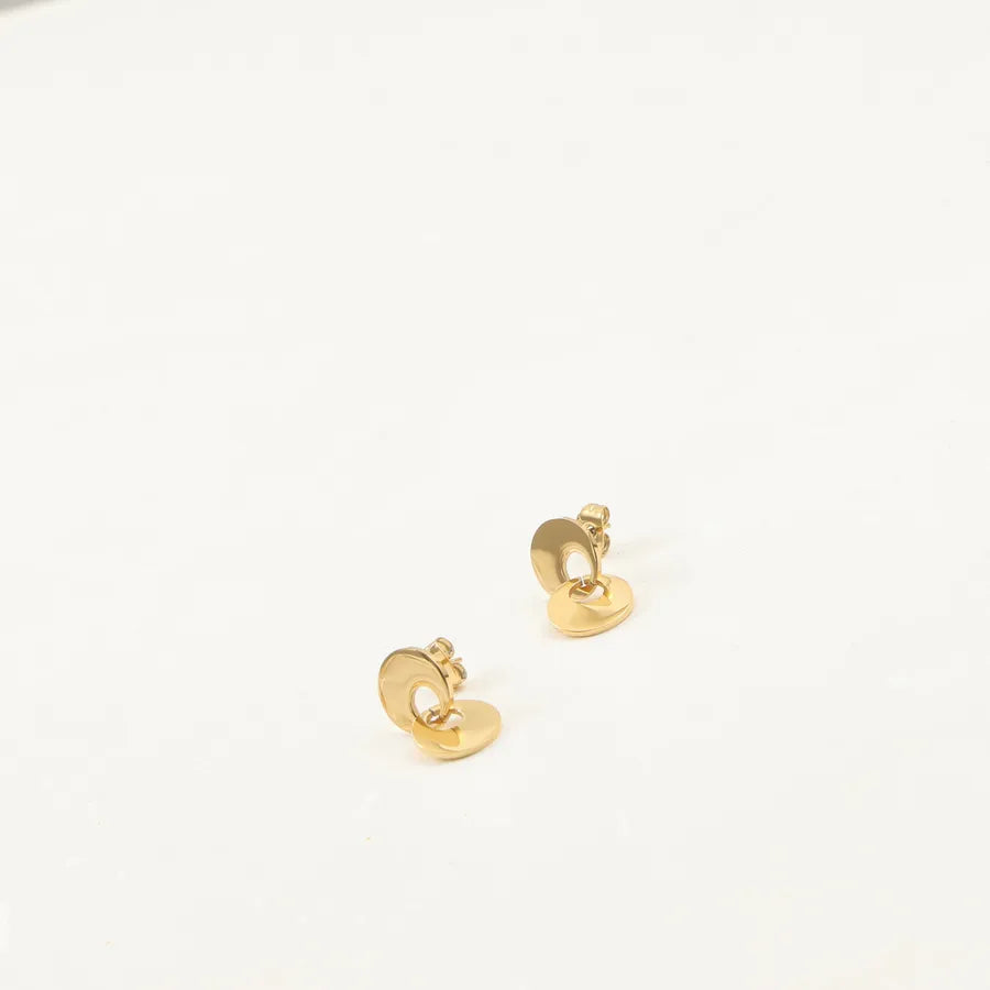 Small 18K Gold Plated Titanium Steel Hoop Earrings