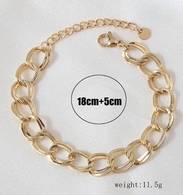 Gold Double Layer Stainless Steel Bracelet
