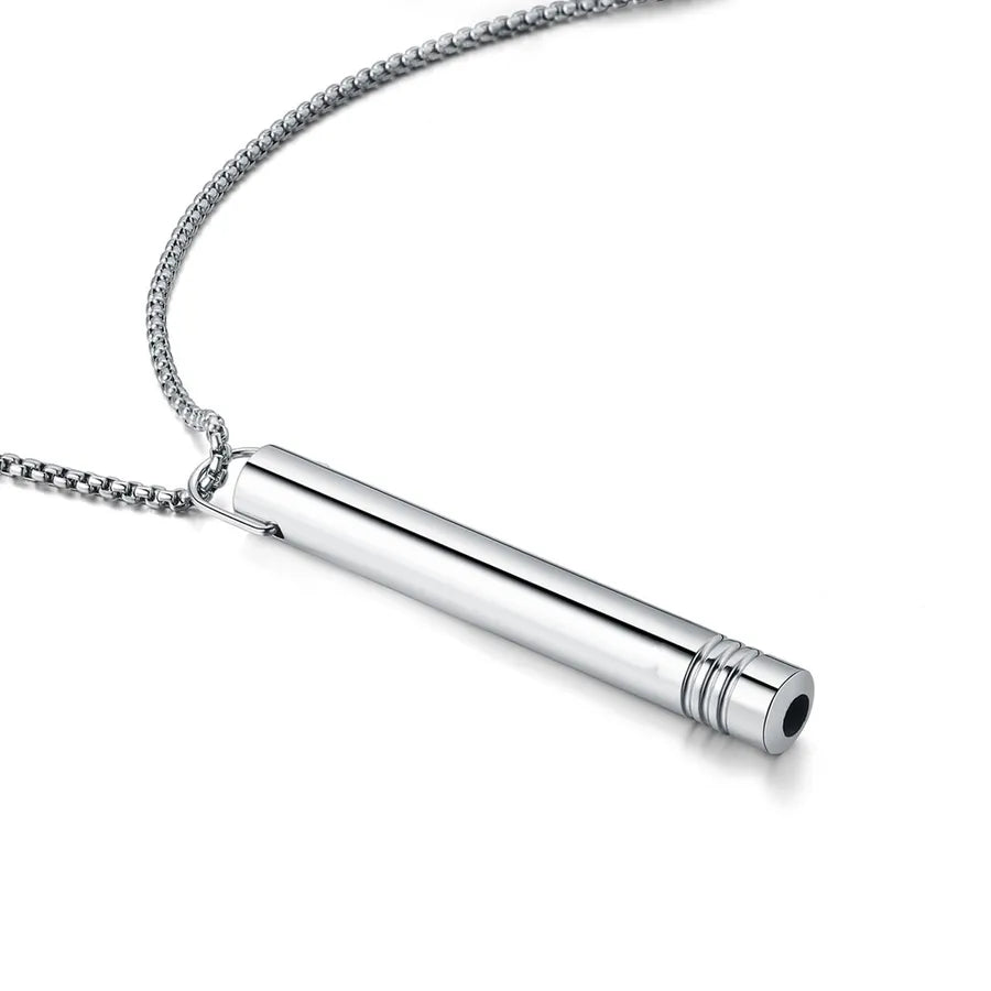 Stainless Steel Meditation Whistle Necklace