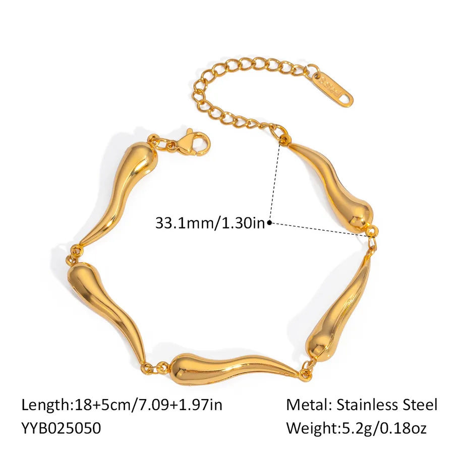 Gold Plated Sunflower Stainless Steel Bracelet Average Size Gold 2#